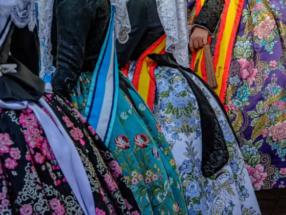 Traditional clothing of the Fallas in Valencia