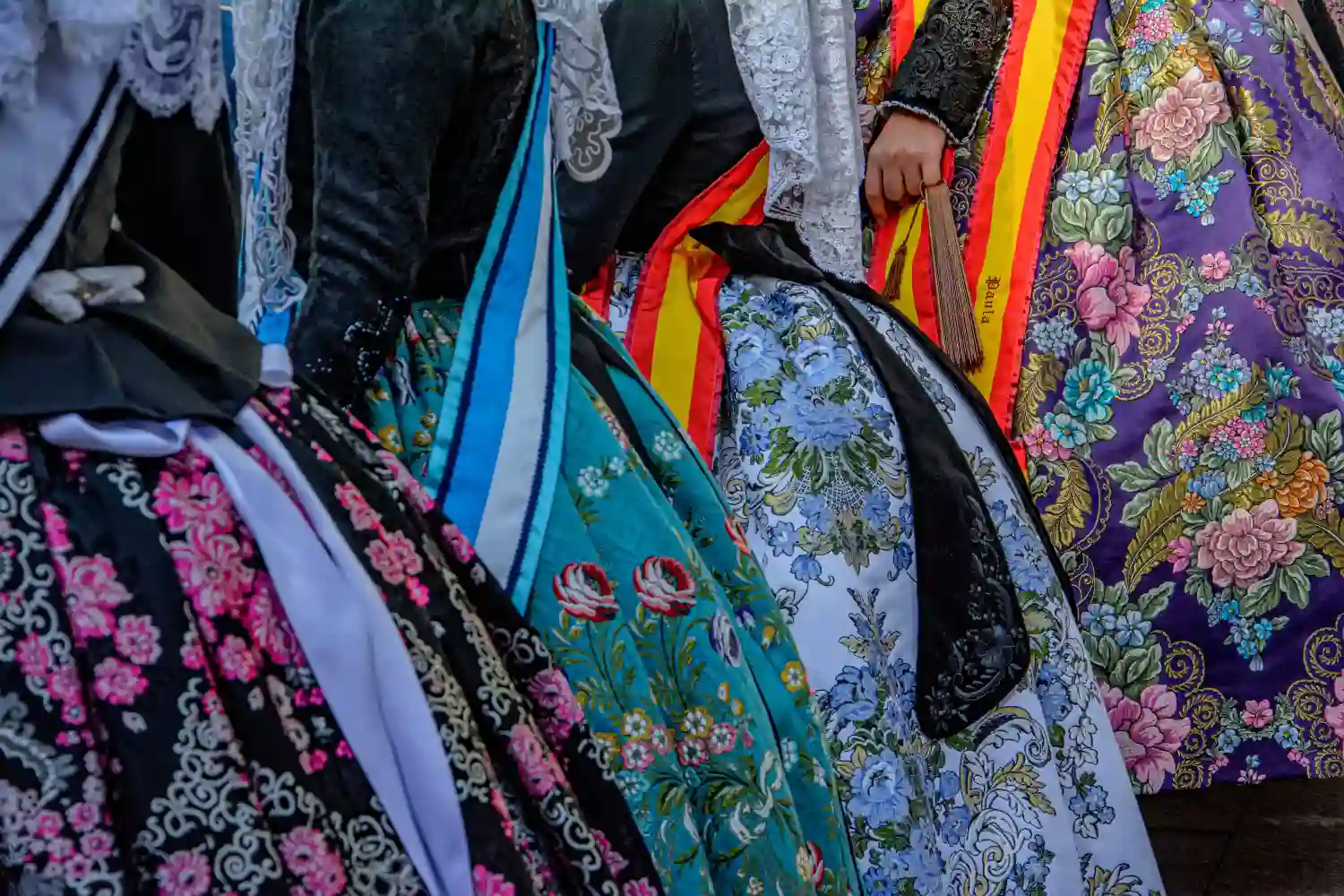 Traditional clothing of the Fallas in Valencia
